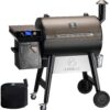 Z GRILLS Wood Pellet Grill Smoker with 552 Cooking Area & Front Shelf for Outdoor BBQ, Smoke, Bake and Roast, 550C