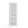 5-Drawer Plastic Storage Unit with Clear Drawers in White (2 Pack)