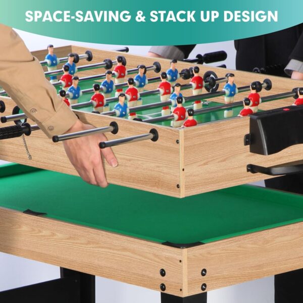 00428febccca49dc9aa592c963ab6757 12-in-1 Game Table – 48′′ Combo Game Table, Ping Pong Table, Foosball Table, Air Hockey Table, Pool Table – Sports Arcade Games with Accessories – Ideal for Game Rooms and Family Game Nights!