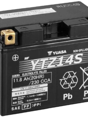 Yuasa YUAM72Z14 Factory Activated Maintenance Free Battery YTZ14S