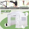 EAGLE PEAK 6×4 Portable Walk-in Greenhouse, Pop-up Indoor Outdoor Garden Green House, Zippered Door and Windows, PE Cover, White