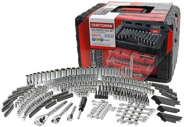 00d7a0a81ecd408fbec702553e049774 Craftsman 450-Piece Mechanics Tool Set, Ratchet Socket Hand Wrench Toolset