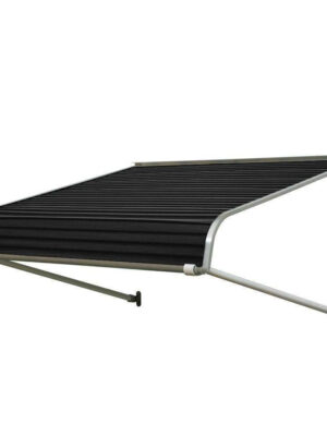 4 ft. 1100 Series Door Canopy Aluminum Awning (12 in. H x 42 in. D) in Black