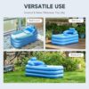 Inflatable Adult Bath Tub, Free-Standing Blow Up Bathtub with Foldable Portable Feature for Adult Spa with Electric Air Pump (High-Density PVC)