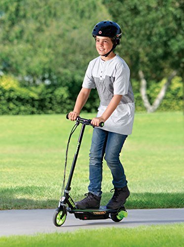 Electric Scooter with Hub Motor & Push-Button Throttle, Ages 8+