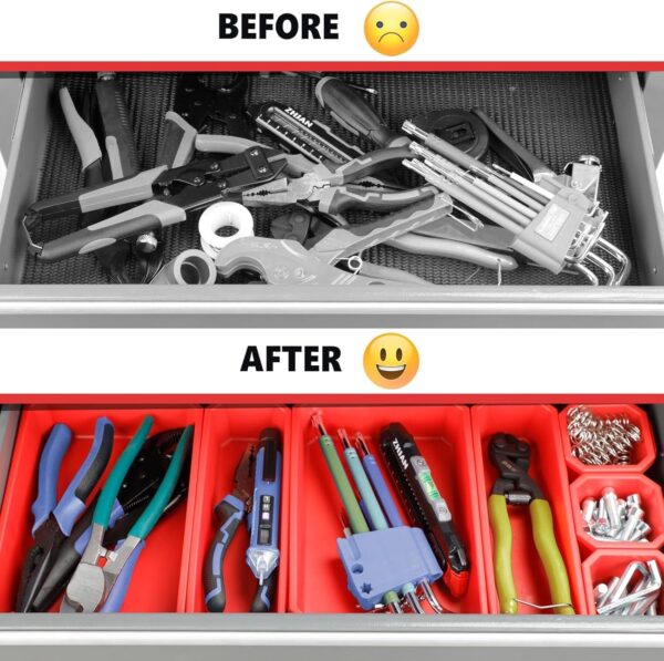 016cbfc64ff0463391f4382709aef411 Tool Chest 8-Drawer | 42” Large Rolling Tool Chest with Wheels | Detachable Top Metal Tool Box | Garage Storage Cabinet for Repair Room,Warehouse | Rolling Tool Box with Hooks,Liners,Tray Divider