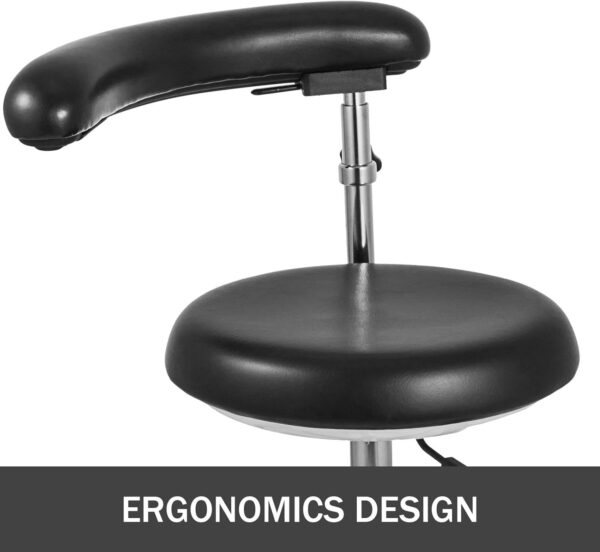 01d5fa1fa1324ed79aa46c2e4e51b5f2 Medical Dental Stool Dentist Chair with 360 Degree Rotation Armrest PU Leather Assistant Stool Chair Height Adjustable Doctor Chair