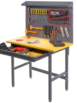 94009 Work Bench Tool Storage Tool Workshop Table w/ Drawer and Peg