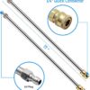Stainless Steel Housing 1 4 Quick Connector, Power Washer Attachment with 2 Extension Wand, 2 Replacement Nozzles