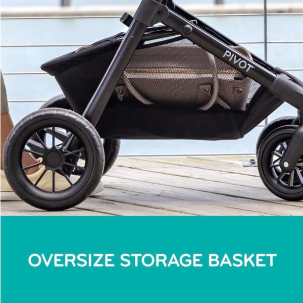 Pivot Modular Travel System with LiteMax Infant Car Seat with Anti-Rebound Bar (Desert Tan)