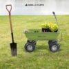 Heavy Duty Poly Utility Dump Wagon Garden Cart w/Pneumatic Tires, 6 Cu Ft – 1200 lb Capacity Outdoor Wheelbarrow for Yard, Landscaping & Gardening, Lawn Tractor or ATV Towable-Gorilla Carts