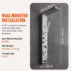 Shower Panel System, 6 Shower Modes, LED & Display Shower Panel Tower, Rainfall, Waterfall, 4 Body Massage Jets, Tub Spout, Handheld Shower Head 59′′ Hose, Stainless Steel Wall-Mounted Shower Set