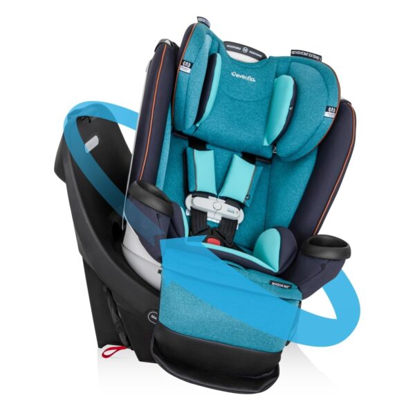 Revolve360 Extend Convertible Car Seat with 360 Degree Rotation, Extended Rear-Facing, Forward-Facing, Booster Mode, and Secure Latch Install, Revere Gray