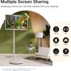 32-Inch Portable TV, 1080P FHD Rolling TV on Wheels with Rotatable Touch Screen, Android 13 OS, 8G RAM+128G Storage, Built-in Battery, Full Swivel Rotation, Voice Remote