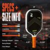 PRO Pickleball Paddles l Pure or Reach l Made with Volcanic Rock l Spin + Power+ Control l USA Tournament Approved l Premium Pickleball Paddle Made in USA l LavaFLXTM Face l 16mm Honeycomb Core