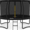 JUMPZYLLA Trampoline 8FT 10FT 12FT 14FT 15FT 16FT Trampoline with Enclosure – Recreational Trampolines with Ladder and AntiRust Coating, ASTM Approval Outdoor Trampoline for Kids