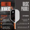 PRO Pickleball Paddles l Pure or Reach l Made with Volcanic Rock l Spin + Power+ Control l USA Tournament Approved l Premium Pickleball Paddle Made in USA l LavaFLXTM Face l 16mm Honeycomb Core