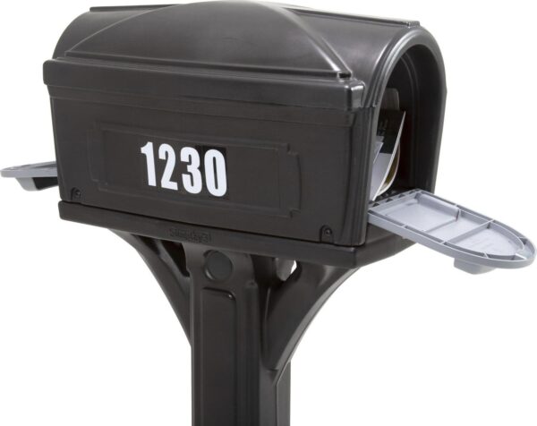 062471b028be4ea3aa021abf5dd52e96 Simplay3 Dig Free Easy Up Classic Black Plastic Mailbox