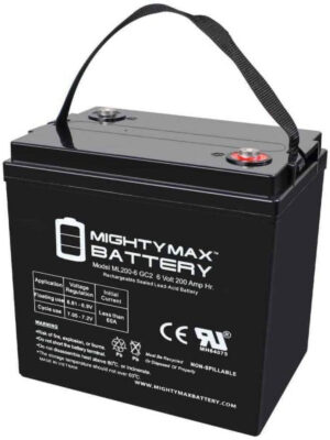 MIGHTY MAX BATTERY MAX3990011 6V 200AH SLA Replacement Battery Compatible with Deep Cycle Golf cart