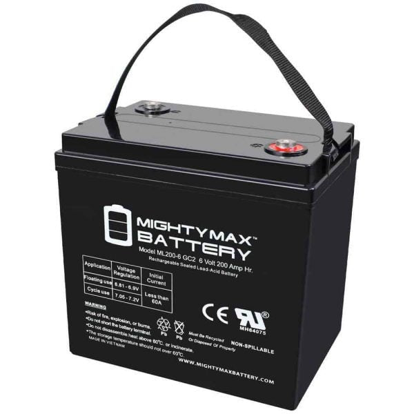 06b35a5809a74751b01bc527c975a51a MIGHTY MAX BATTERY MAX3990011 6V 200AH SLA Replacement Battery Compatible with Deep Cycle Golf cart