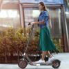 Electric Scooter – 8.5′′ Solid Tires, 350W Motor, Up to 19 MPH and 21-23 Miles Long-Range Portable Foldable Commuting Scooter for Adults with Double Braking System and App