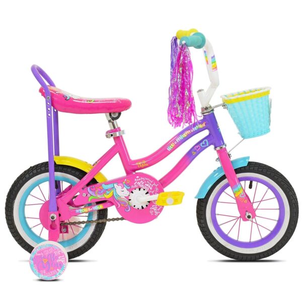 LittleMissMatched 12 In. Let You Be You Unicorn Bike, Pink and Purple