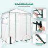 EAGLE PEAK 6×4 Portable Walk-in Greenhouse, Pop-up Indoor Outdoor Garden Green House, Zippered Door and Windows, PE Cover, White