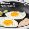 SNOWCLAD Pots and Pans set non stick, 10 pcs Hybrid Stainless Steel Cookware Sets, non stick Frying Pans