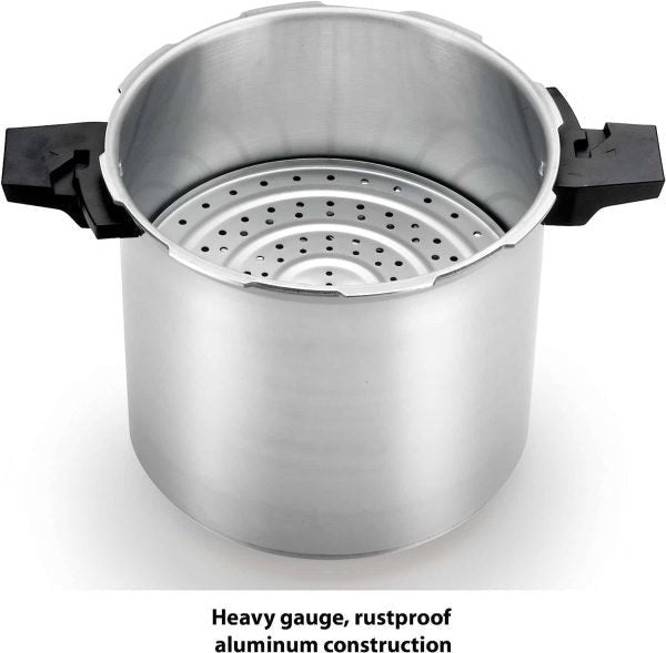 08245bd96c2a45349d84f28b3c4bdd92 T-fal Pressure Cooker Stainless Steel Pressure Canner 22 Quart Induction 3 PSI Settings, Cookware, Pots and Pans Silver