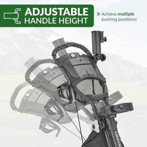 088ba9d3ede140cb9ef0630a2bf0db40 3Wheel Golf Push Cart - Golf Trolley Foldable Collapsible Lightweight Pushcart with Foot Brake - Easy to Open & Close