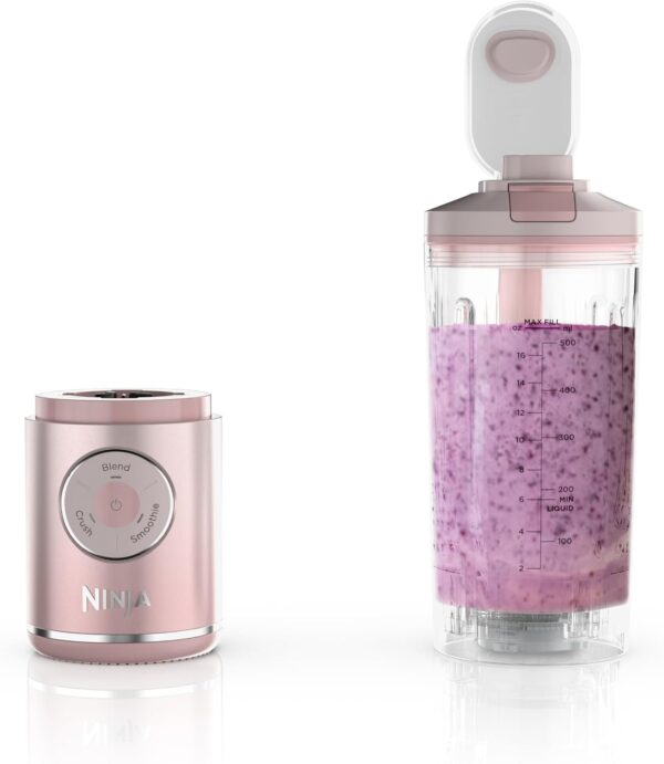 Ninja Blast Max, Portable Blender + Twist & Go, Personal Blender, Ninja Blender, Smoothie, Blend, Ice Crush, 3 Programs, Cordless, 22oz removable Vessel, Dishwasher Safe, Leakproof, Sea Glass, BC251MT
