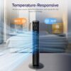 LEVOIT Tower Fan for Bedroom, Standing Fan that Blows Cold Air for Home, 28dB Quiet for Sleep, Remote, 90° Oscillation, 12H Timer, 25ft/s Velocity, 5 Speeds, 4 Modes, Bladeless 36 inch, White