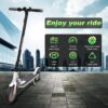 Electric Scooter – 8.5′′ Solid Tires, 350W Motor, Up to 19 MPH and 21-23 Miles Long-Range Portable Foldable Commuting Scooter for Adults with Double Braking System and App
