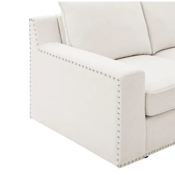 166′′ Wide Microfiber/Microsuede Left Hand Facing Modular Corner Sectional with Ottoman