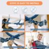 6 Piece Indoor Doorway Gym Set for Kids �� Indoor Swing for Kids Includes Kids Swing Chair, Rings, Hanging Trapeze, Ladder, Swinging Rope & Pullup Bar