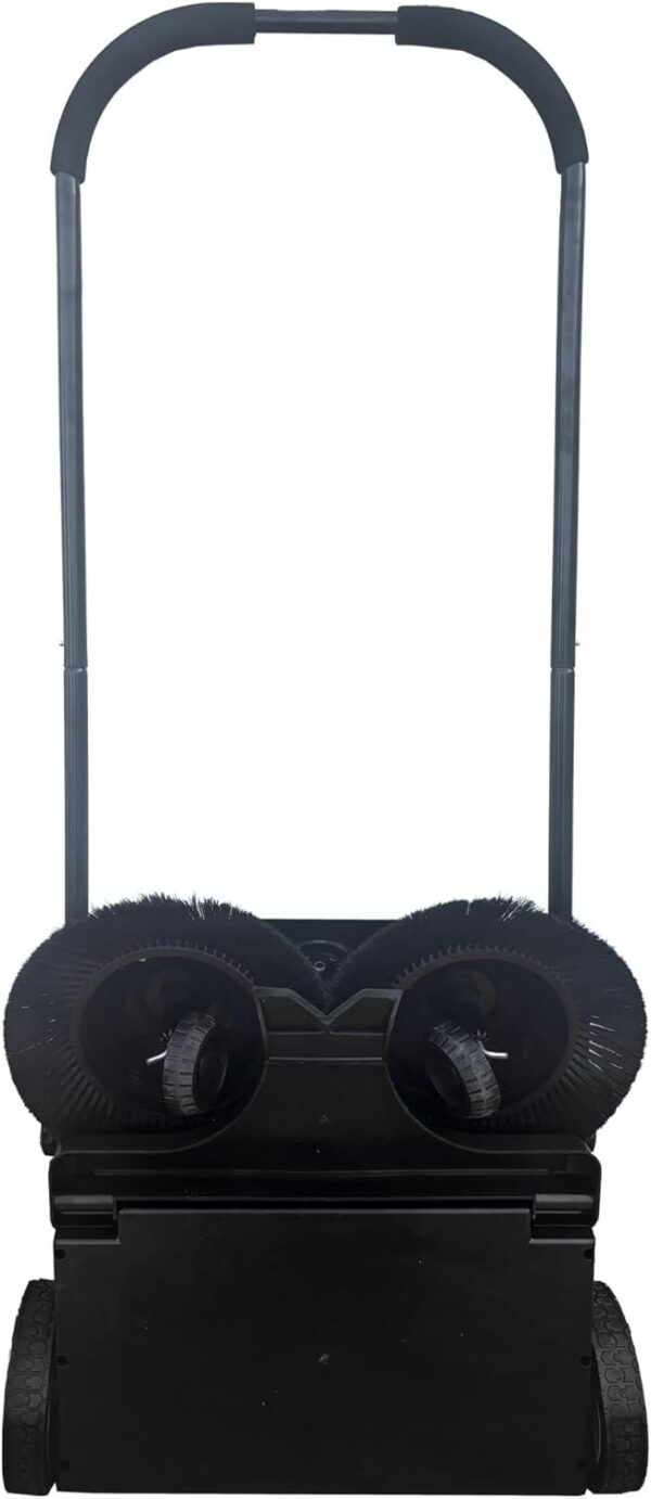 09c5fb795af44099a1dace368b740c2f Walk-Behind Outdoor Hand Push Floor Sweeper – 5.25 Gallon Capacity – 25.5′′ Sweeping Width – Sweeps up to 27,900 ft2 / Hour, Grey
