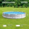 Intex Above Ground Swimming Pool, 12′ x 30′′, Prism Frame, Gray – Large Backyard Outdoor Round Summer Pool for Family, Easy Set Up, 24-Inch Deep Water