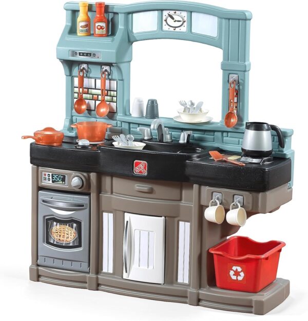 0a74aa6be0504cbf9b9db70be14d2ad0 Step2 Best Chefs Kids Kitchen Playset, Indoor/Outdoor Kitchenette, Interactive Play with Lights and Sounds, Made of Durable Plastic, Includes 25 Piece Toy Accessories, For Toddlers 2+ Years Old