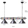 Billiard Light for Pool Table,59” Pool Table Lighting for 7′ 8′ 9′ Table