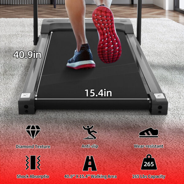 0a8cdec29c224bb7910ca7bd90f71164 Geemax Electric Treadmill Foldable Compact Treadmill under Desks Treadmill Workout Exercise Treadmill Motorize Treadmill Running Walking Machine with Remote Control for Home Gym (0.5-6.0MPH)