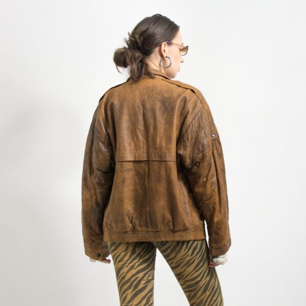 Bomber leather jacket