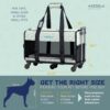 Quilted Chariot PRO Pet Carrier With Removable Wheels and Double Telescopic Handle