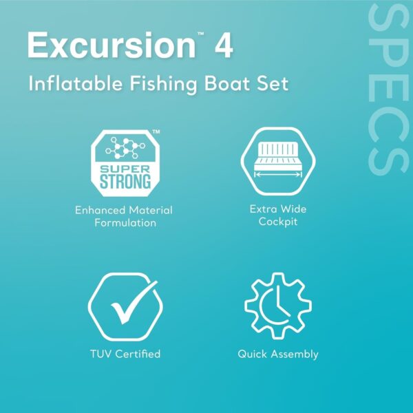 0b10cfe98ebf49f79b7ce9c817168dd6 INTEX Excursion Inflatable Boat Series: Includes Deluxe 54in Boat Oars and High-Output Pump – SuperTough PVC – Adjustable Seats with Backrest – Fishing Rod Holders – Welded Oar Locks