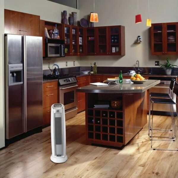 Oscillating Ceramic Tower Heater, Silver