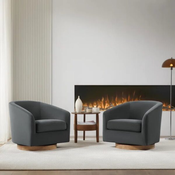 0b11f3f98ea640498980c53f84c836a5 Upholstered Swivel Barrel Chair