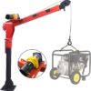 Pismire Winch Versatile 0.5T Folding Truck-Mounted Bed Crane Hoist Lift Pickup with Electric Winch 3500 lb 12V, Painted Steel 1100 lb Pickup 360° Swivel Base