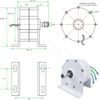 12000W Low RPM Permanent Magnet Generator 12V 24V 48V 120V 220V, Free Energy Gearless Permanent Magnet Generator Motor DIY for Wind Turbine Water Turbine,12V