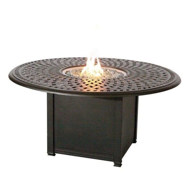 0b94040835f94d1da95e768b4f031dfc Round 4 Person 60 Long Aluminum Bar Height Dining Set with Cushions