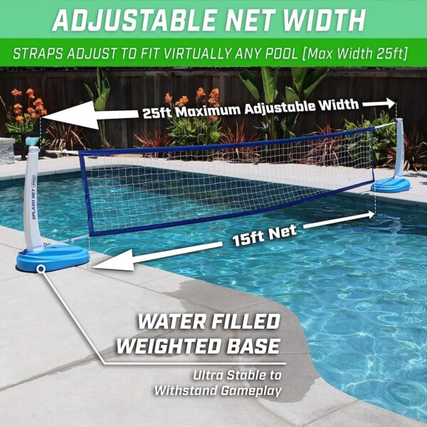 Volleyball Net Includes 2 Water Volleyballs and Pump