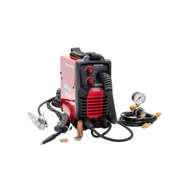 90i FC Flux Core Wire Feed Weld-PAK Welder, 120V Welding Machine, Portable w/Shoulder Strap, Protective Metal Case, Best for Small Jobs, K5255-1